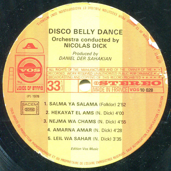 نقولا الديك - Disco Belly Dance (LP, Album) - Image 3