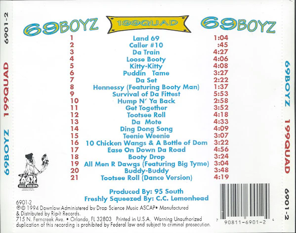 69Boyz* - Nineteen Ninety Quad (CD, Album) - Image 2