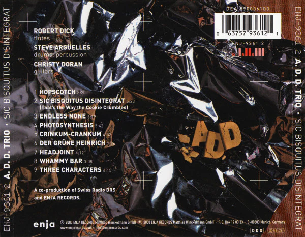 A. D. D. Trio* - Sic Bisquitus Disintegrat (CD, Album) - Image 2