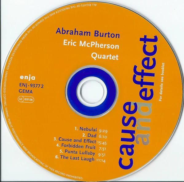 Abraham Burton - Eric McPherson Quartet - Cause And Effect (CD, Album) - Image 3