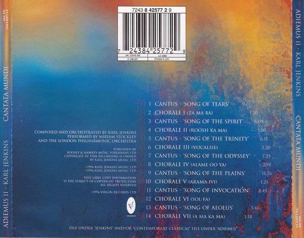 Adiemus, Karl Jenkins - Adiemus II - Cantata Mundi (CD, Album) - Image 2