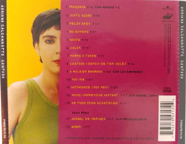 Adriana Calcanhotto - Cantada (CD, Album) - Image 2