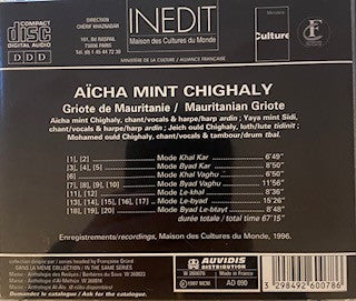 Aïcha Mint Chighaly - Mauritian Griote (CD, Album) - Image 3