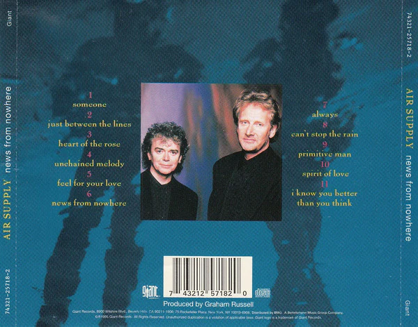 Air Supply - News From Nowhere (CD, Album) - Image 2