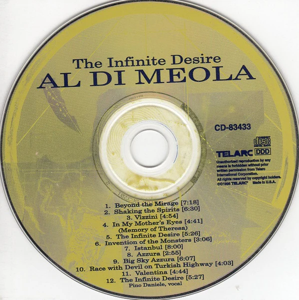 Al Di Meola - The Infinite Desire (CD, Album) - Image 3