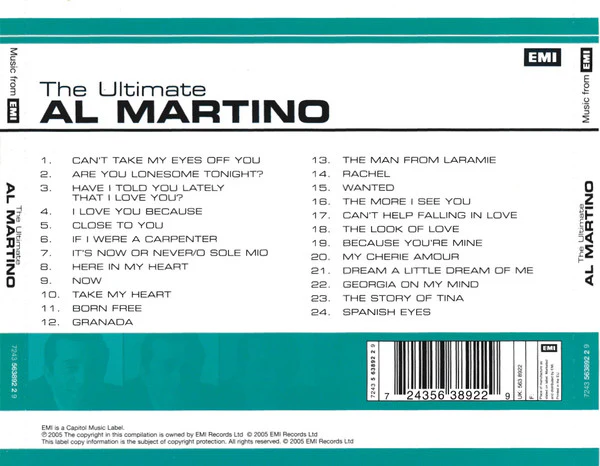 Al Martino - The Ultimate Al Martino (CD, Comp) - Image 2