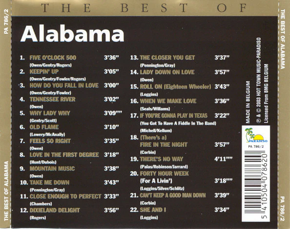 Alabama - The Best Of Alabama (CD, Comp) - Image 2