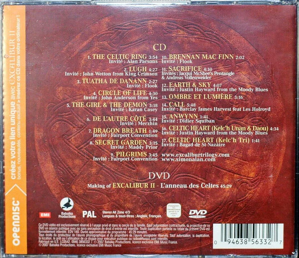 Alan Simon - Excalibur II (The Celtic Ring) (CD, Album, Ope + DVD-V, PAL) - Image 2