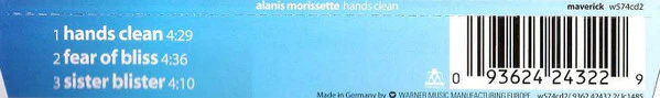 Alanis Morissette - Hands Clean (CD, Single, CD2) - Image 2