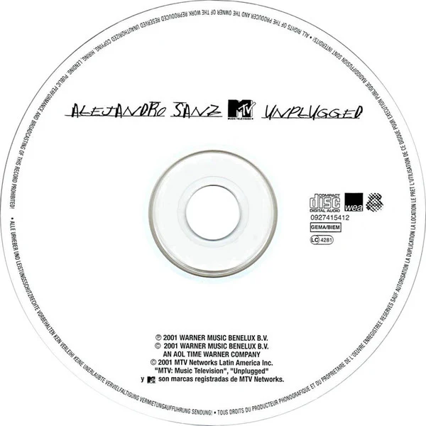 Alejandro Sanz - MTV Unplugged (CD, Album) - Image 3