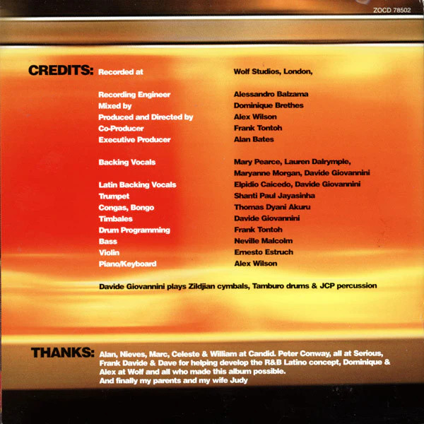 Alex Wilson - R&B Latino (CD, Album) - Image 5