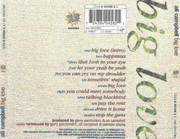 Ali Campbell - Big Love (CD, Album) - Image 2