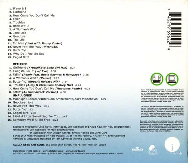 Alicia Keys - Songs In A Minor (CD, Copy Prot. + CD, Copy Prot., P/Mixed + Album, ) - Image 2
