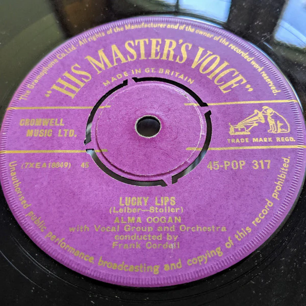 Alma Cogan - Whatever Lola Wants / Lucky Lips (7", Single) - Image 2