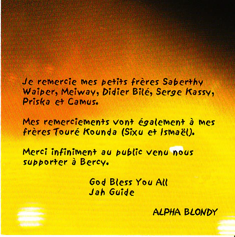 Alpha Blondy - Paris Bercy (CD) - Image 3