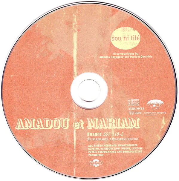 Amadou Et Mariam* - Sou Ni Tilé (CD, Album) - Image 3