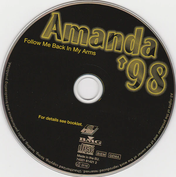 Amanda Lear - Amanda '98 - Follow Me Back In My Arms (CD, Comp) - Image 3