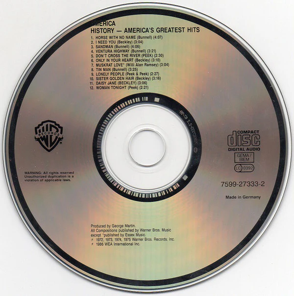 America (2) - History - America's Greatest Hits (CD, Comp, RE, Sli) - Image 5