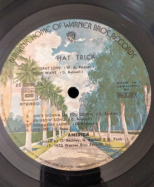 America  - Hat Trick (LP, Album) - Image 3
