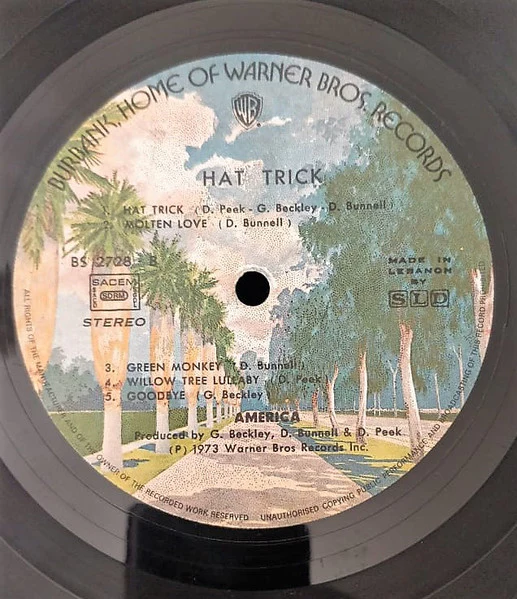 America  - Hat Trick (LP, Album) - Image 4