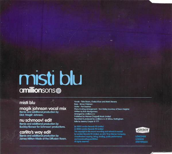 Amillionsons - Misti Blu (CD, Single) - Image 3