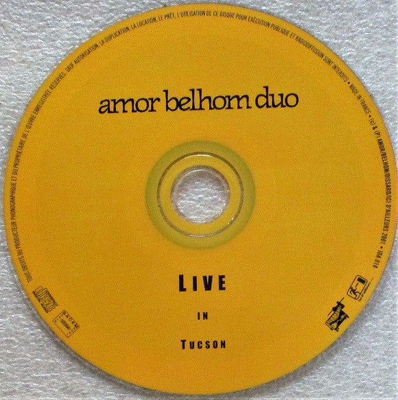 Amor Belhom Duo - Live In Tucson (CD, Album) - Image 3