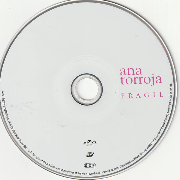 Ana Torroja - Frágil (CD, Album, Dig) - Image 4