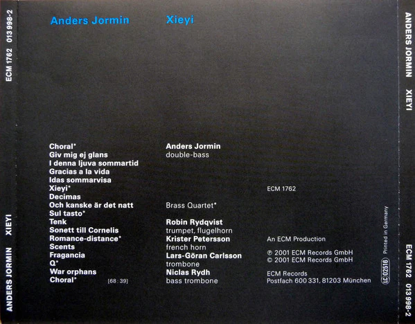 Anders Jormin - Xieyi (CD, Album) - Image 4
