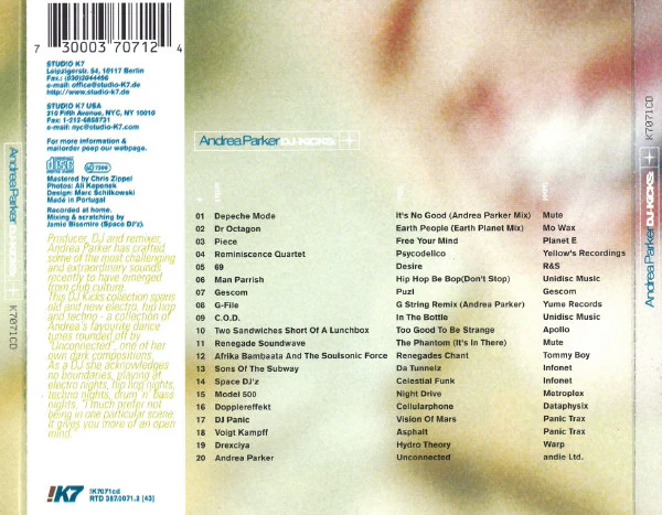 Andrea Parker - DJ-Kicks (CD, Mixed) - Image 2
