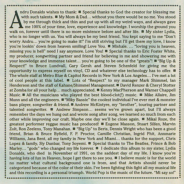 Andru Donalds - Andru Donalds (CD, Album) - Image 4