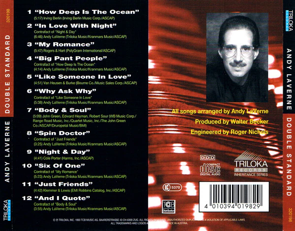 Andy LaVerne - Double Standard (CD, Album) - Image 2