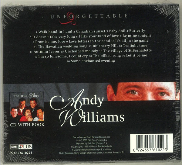 Andy Williams - Unforgettable (CD, Album, Comp, Boo) - Image 2