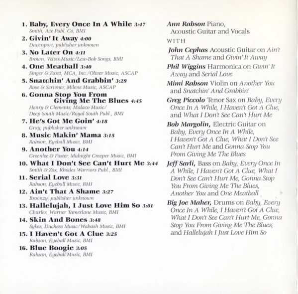 Ann Rabson - Music Makin' Mama (CD, Album) - Image 3