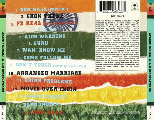 Apache Indian - No Reservations (CD, Album) - Image 2