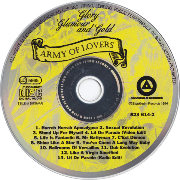 Army Of Lovers - Glory Glamour And Gold (CD, Album) - Image 3