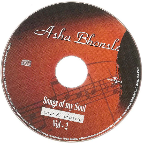 Asha Bhonsle* - Songs Of My Soul Vol. 2 - Rare And Classic (CD, Comp) - Image 4