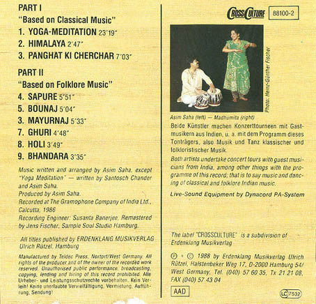 Asim Saha & Friends* - Indoculture (CD, Album) - Image 2