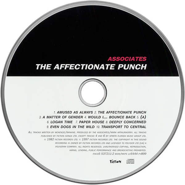 Associates* - The Affectionate Punch (CD, Album, RE, Rem) - Image 3