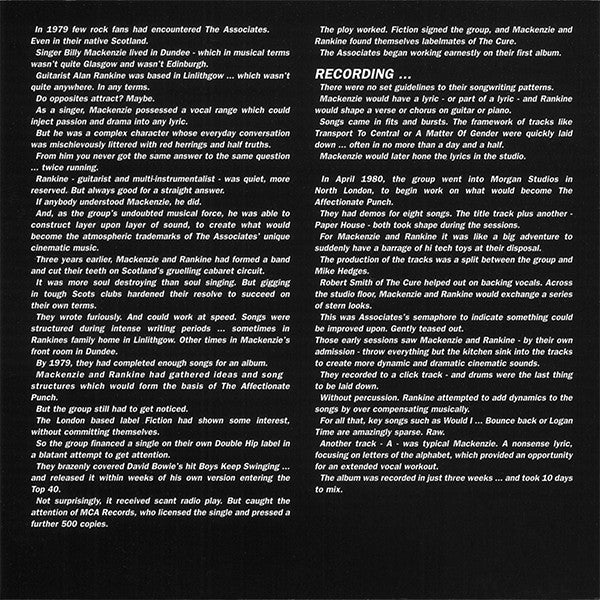 Associates* - The Affectionate Punch (CD, Album, RE, Rem) - Image 4