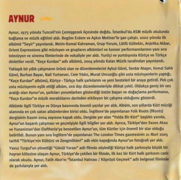 Aynur* - Nûpel (CD, Album, RE) - Image 2