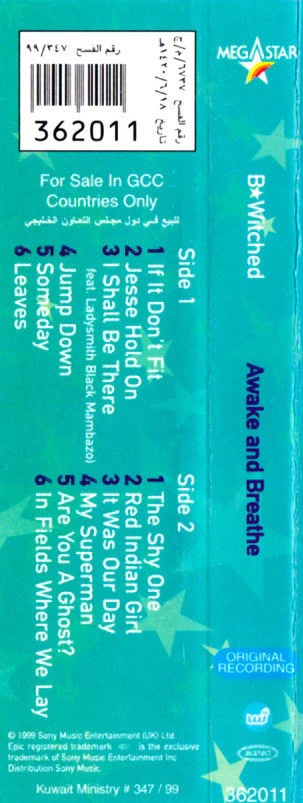 B*Witched - Awake And Breathe (Cass, Album) - Image 2