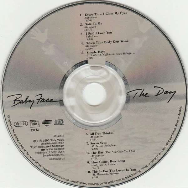 Babyface - The Day (CD, Album) - Image 4