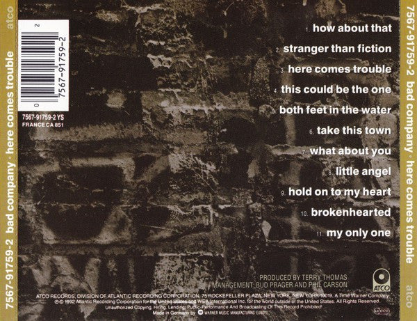 Bad Company (3) - Here Comes Trouble (CD, Album) - Image 2