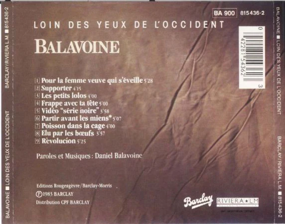 Balavoine* - Loin Des Yeux De L'Occident (CD, Album) - Image 2