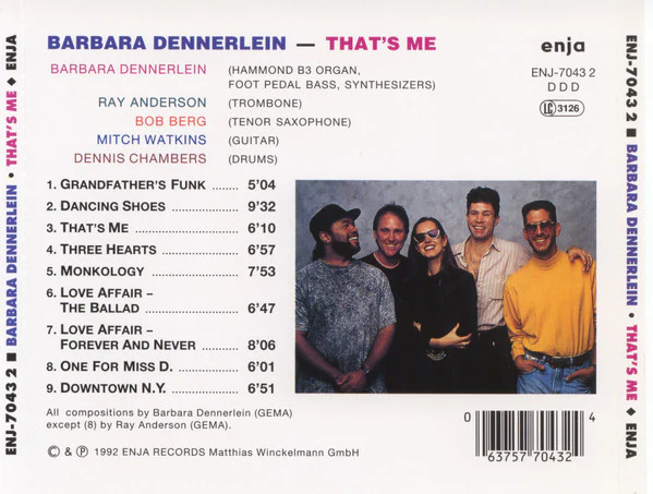 Barbara Dennerlein - That's Me (CD, Album) - Image 2
