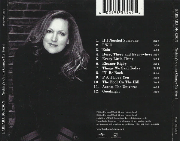 Barbara Dickson - Nothing's Gonna Change My World: The Songs Of Lennon, McCartney And Harrison (CD, Album) - Image 2