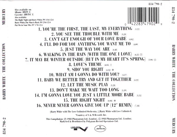 Barry White - The Collection (CD, Comp) - Image 2