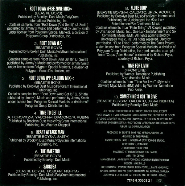 Beastie Boys - Root Down EP (CD, EP) - Image 4