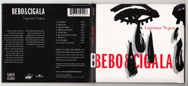 Bebo* & Cigala* - Lágrimas Negras (CD, Album, Gat) - Image 2