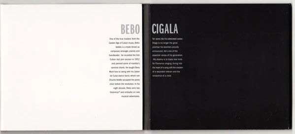Bebo* & Cigala* - Lágrimas Negras (CD, Album, Gat) - Image 4
